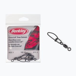 Berkley Mc Mahon Cross-Lok Snap spinning swivels black 1277794