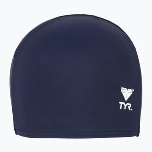 TYR Lycra navy swimming cap