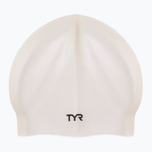 TYR Wrinkle-Free Silicone Swim Cap white LCS