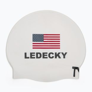 TYR Ledecky Silicone swimming cap white