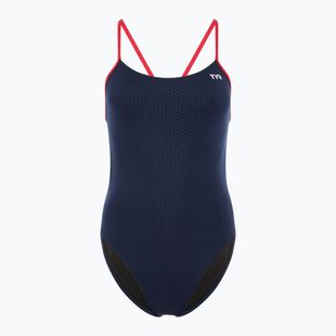Women's one-piece swimsuit TYR Hexa Cutoutfit navy/red