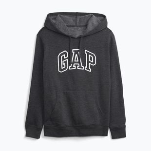 Women's GAP V-Gap Heritage PO HD charcoal heather sweatshirt