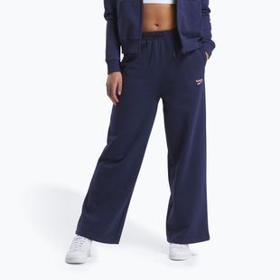 Women's trousers Reebok Identity Small Logo Fleece WIde Leg vector navy