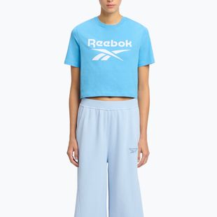 Women's T-shirt Reebok Identity Big Logo Crop Tee recovery blue