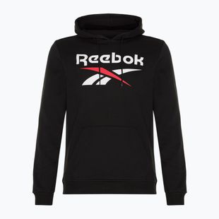 Men's hoodie Reebok Identity Big Logo Fleece Hoodie black/white/vector red