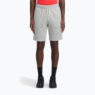 Men's training shorts Reebok Identity Small Logo Fleece medium grey heather/vector red