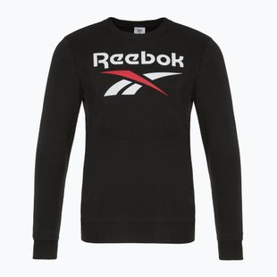 Men's Reebok Identity Big Logo Fleece Crew black/white/vector red sweatshirt
