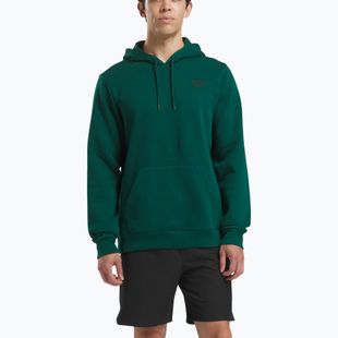 Men's Reebok Identity Small Logo Fleece collegiate green sweatshirt