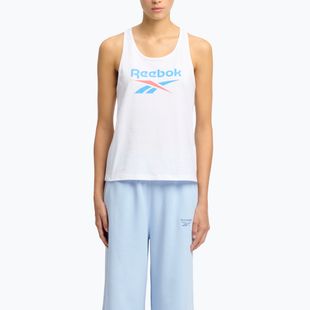 Women's Reebok Identity Big Logo Tank white/coral/blue T-shirt