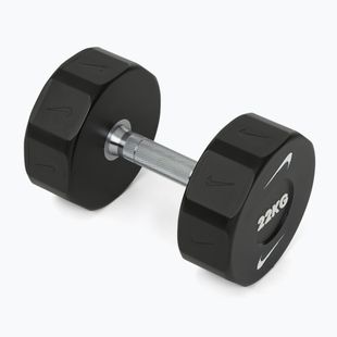Chrome dumbbell Nike Strength Pro Urethane Dumbbell 22 kg black/white