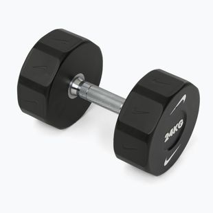 Chrome dumbbell Nike Strength Pro Urethane Dumbbell 24 kg black/white
