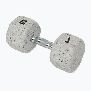 Rubber-coated dumbbell Nike Strength Grind Hex Dumbbell 15 kg wolf grey