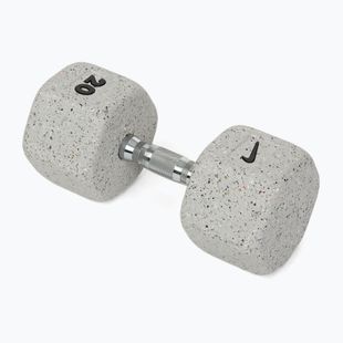 Rubber-coated dumbbell Nike Strength Grind Hex Dumbbell 20 kg wolf grey