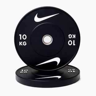Bumper weight Nike Strength Rubber Bumper Plates 10 kg black/white