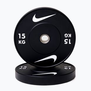 Bumper weight Nike Strength Rubber Bumper Plates 15 kg black/white
