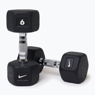 Dumbbells Nike Strength Hex Dumbbell 2 x 6 kg black/white