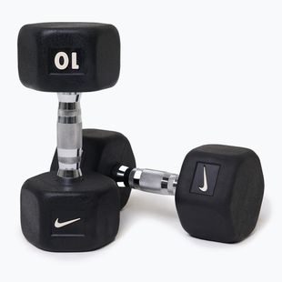 Dumbbells Nike Strength Hex Dumbbell 2 x 10 kg black/white