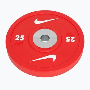 Bumper load Nike Strength Pro Urethane Bumper Plates 25 kg red/white