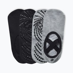 Socks Gaiam Grippy Yoga 2 pack grey/black