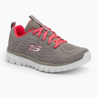 Women's shoes SKECHERS Graceful Get Connected gray/coral