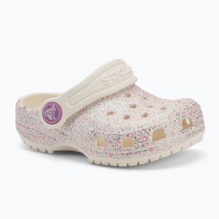 Crocs Classic Glitter Clog Toddler oyster flip-flops