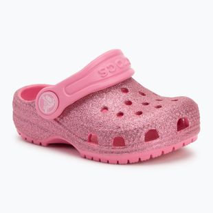 Crocs Classic Glitter Clog Toddler flip-flops pink lrmonade