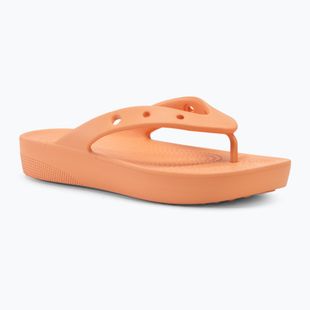 Women's Crocs Classic Platform papaya flip flops