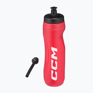Water bottle with straw CCM 900 ml red