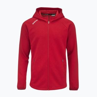 Men's sweatshirt CCM Locker Room Full Zip SR red