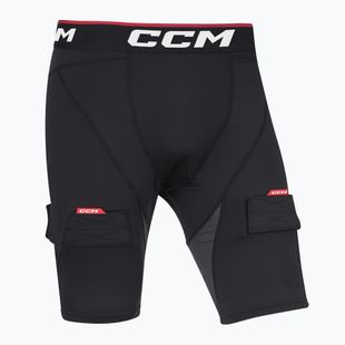 Men's CCM Ribano Compresion SR hockey shorts with suspender black