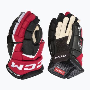 CCM JetSpeed FT6 Pro SR hockey gloves black/red/white