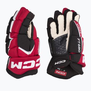 CCM JetSpeed hockey gloves FT680 SR black/red/white
