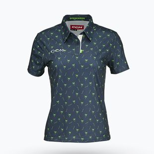 Women's polo shirt CCM Golf Polo Palms dark mint
