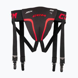 Children's jockstrap CCM Jock Combo YTH black/red
