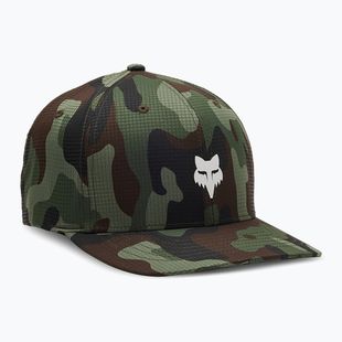 Men's Fox Racing Fox Head Camo Tech Flexfit green camo baseball cap