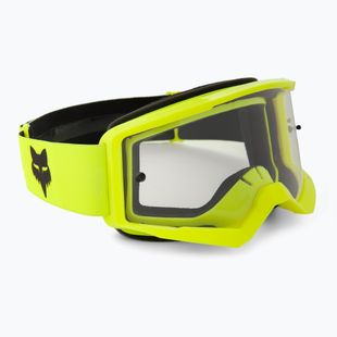 Fox Racing Main Core fluorescent yellow/clear cycling goggles