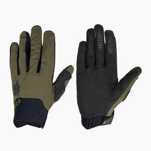 Men's cycling gloves Fox Racing Defend Wind Offroad olive green
