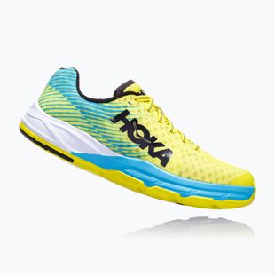 Men's HOKA Evo Carbon Rocket citrus/cyan running shoes