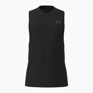 Men's training shirt Under Armour Left Chest Cut Off Tank black/black