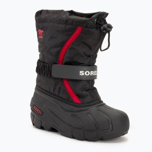 Sorel Flurry Dtv black/bright red children's snow boots
