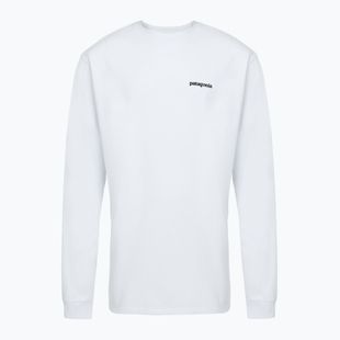 Men's Patagonia P-6 Logo Responsibili Longsleeve white