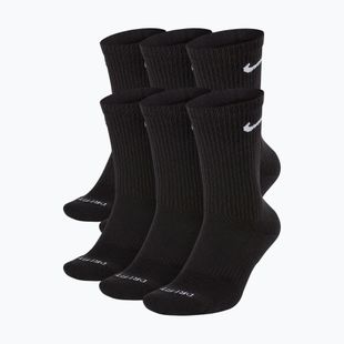 Men's socks Nike Everyday Plus Cushioned Crew 6 pairs black/white