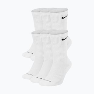 Men's socks Nike Everyday Plus Cushioned Crew 6 pairs white/black
