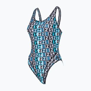 Women's one-piece swimsuit Zoggs Emb Masterback emb print