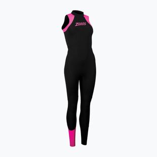 Women's wetsuit Zoggs OW Explorer LJ 3.2.2 mm black/pink