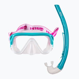 Mares Combo Keewee Junior aqua/white/clear children's snorkel kit