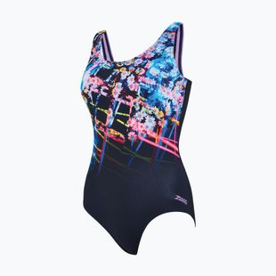 Women's one-piece swimsuit Zoggs Digital Daisy Actionback