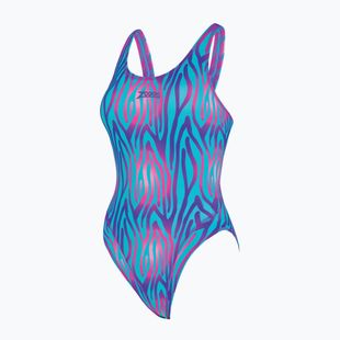 Women's one-piece swimsuit Zoggs Swim Crazy Masterback swim crazy print