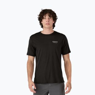 Men's Patagonia Cap Cool Merino Blend Graphic Shirt heritage header/black