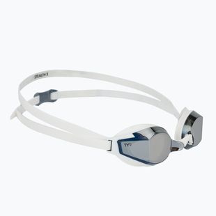 TYR Stealth-X Performance Mirrored silver/white swim goggles